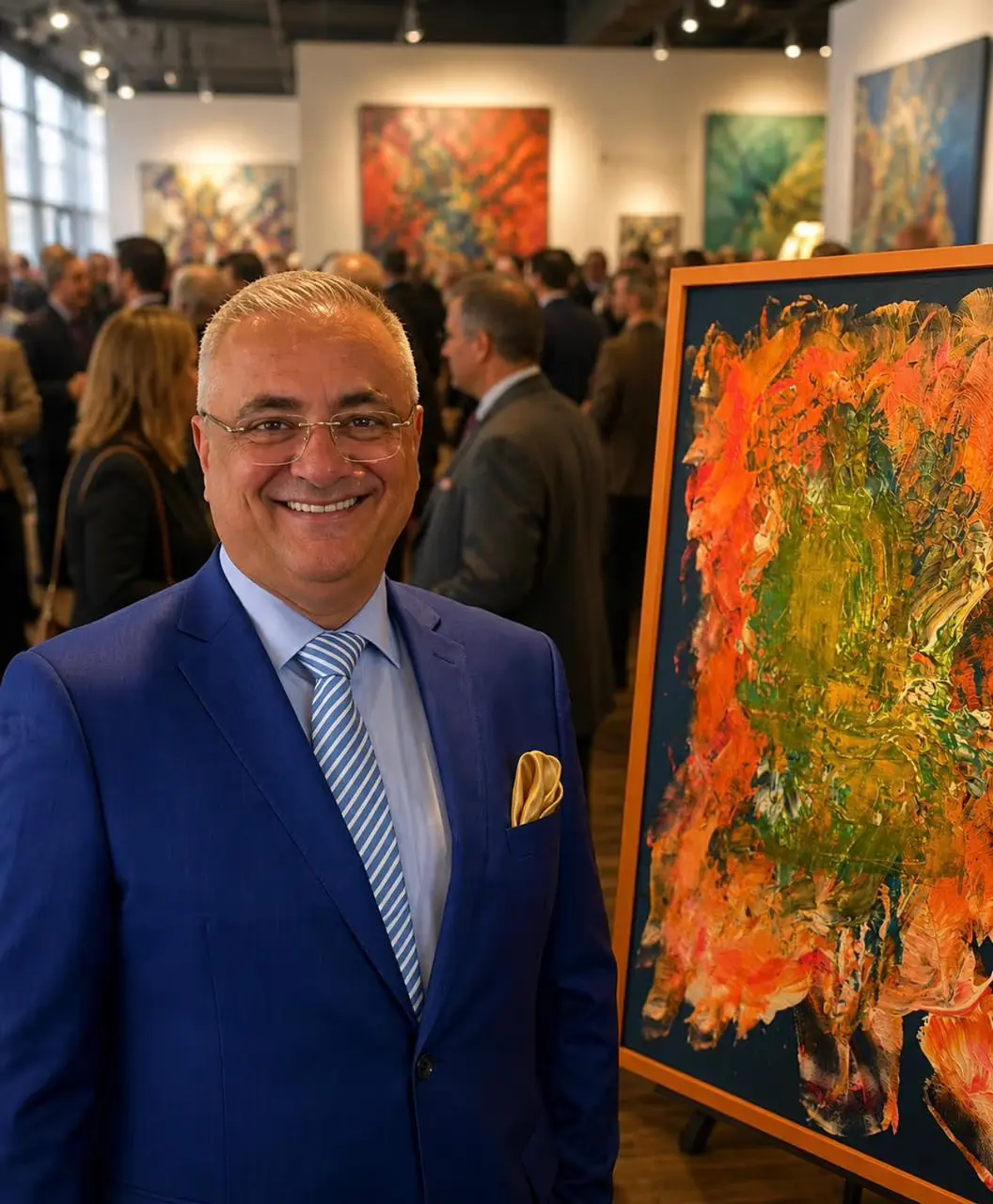 Donleon Sioufi in his gallery